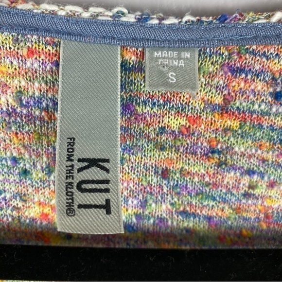 KUT from the Kloth Multi Colour Knit Pullover V Neck Sweater Small - Picture 10 of 11
